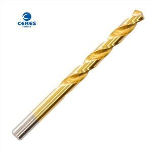 DIN338 Wykończenie cynowane Wiertło HSS M2 W pełni szlifowane 135 Rozlany punkt